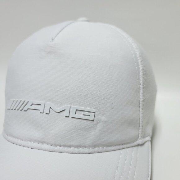 Mercedes Benz AMG Hat Cap Adjustable One Size Fits Most White Embroidered Racing - Picture 2 of 10